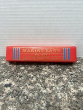 Vintage M. Hohner Marine Band No. 365 C Harmonica Germany W/ Nice Box Works
