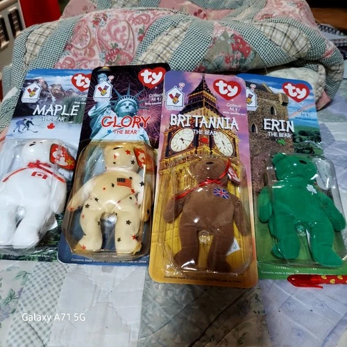 mcdonalds ty beanie babies 1999 international Set Of 4.