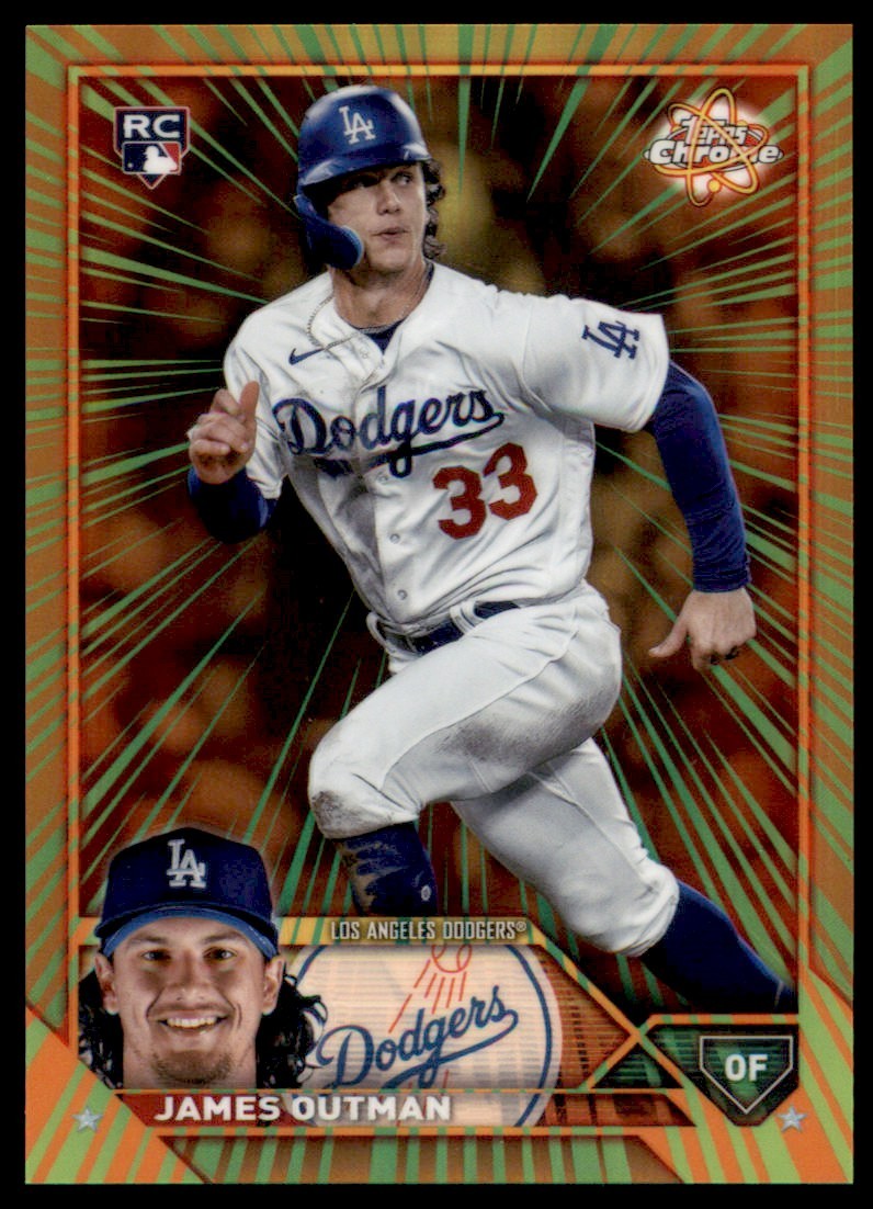 2023 Topps Chrome Update Radiating Rookies #RR-27 James Outman RC Los Angeles