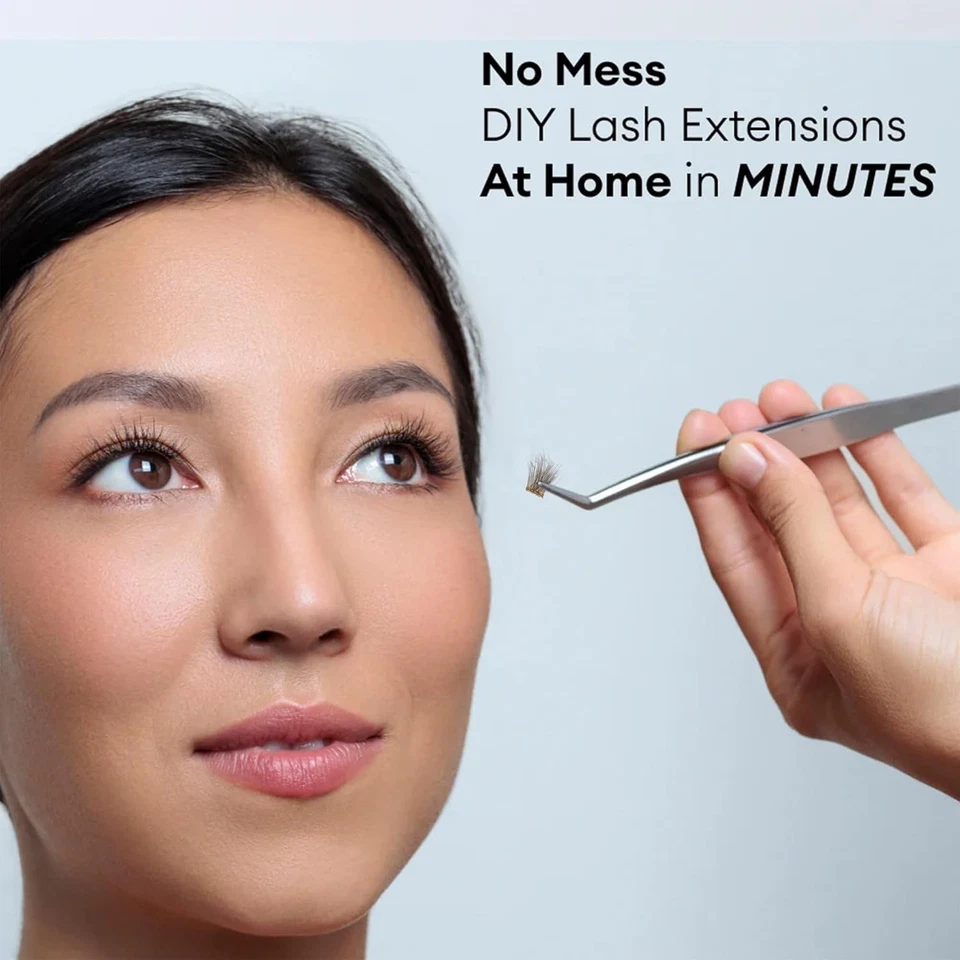 Natural Looking Brown Pop-On Lashes - 5-7 Pairs of Pre-Glued Eyelash Clusters - Image 4 of 4