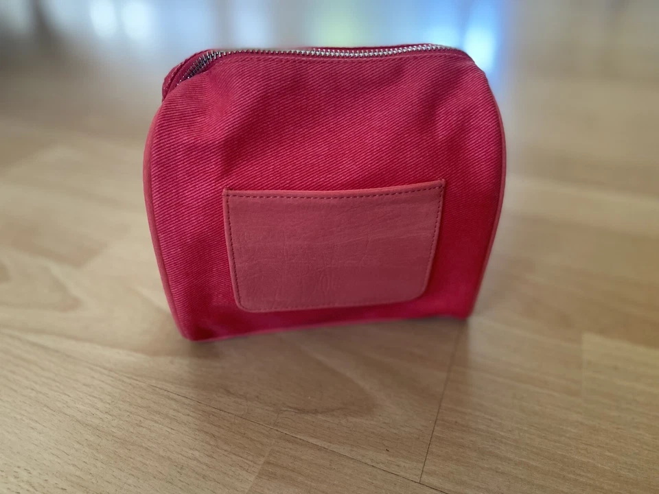 NUEVO EN CAJA CHLOE Maquillaje Cosmético Bolsa Bolso Monedero Denim Rojo Rosa Naranja Ver por Foto 2 de 4