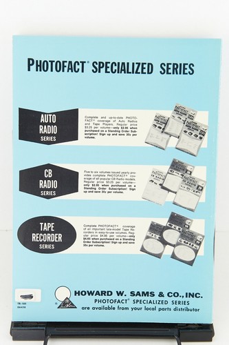 Sams Photofact Tape Recorder Series TR-101 to TR-125 *Select Volume* (Good) - Picture 9 of 44
