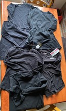 Big LOT 7 Girls Boys Kids Long Sleeve Shirts Black Cotton Famous Brands Size 7/8