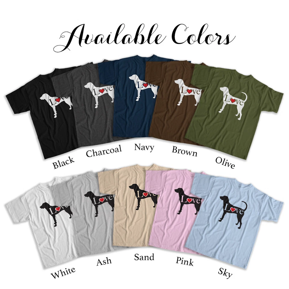Camiseta Foxhound Perro Linda Camiseta Cachorro Regalo Amor Redbone Coonhound Silueta Foto 2 de 3