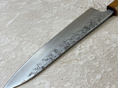 Tsunehisa SLD Washiji KOY Gyuto Knife 240mm - Made in Japan 🇯🇵 Oak Yaki Handle - Picture 10 of 15