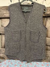 GORGEOUS MENS - Small WOOLRICH WOOLEN MILLS VEST Grey Stripe