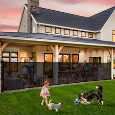 Extra Wide Retractable Baby Gate - 200" Mesh Pet Safety Gate for Indoor/Outdoor