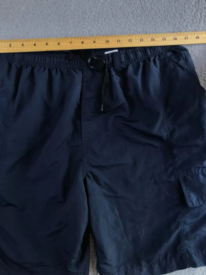 Pantalones Cortos Reel Legends Para Hombre Grandes Gris Bolsillos de Carga Nylon Cinturón Senderismo Logo Foto 2 de 4