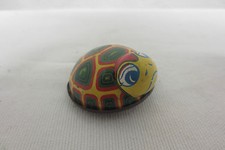 Vintage Metal Tin Friction Turtle Toy Small  Colorful