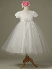 CLOSEOUT FLOWER GIRLS WEDDING PAGEANT WHITE/IVORY/PINK PARTY DRESS SZ 2, 4, 6, 8