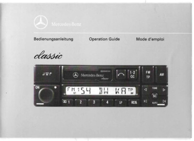 MERCEDES CLASSIC 202 Bedienungsanleitung für Radio Guide Mode d´emploi RN