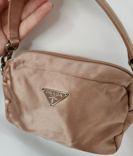 Preloved Prada Mini Satin Top Handle Bag- with Detachable Strap - Picture 12 of 16