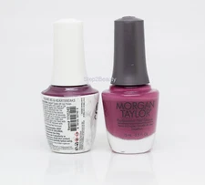 Gelish DUO Soak Off Gel Polish+Morgan Taylor Lacquer 240 Figure 8's & Heartbreak