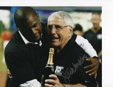 FLORIDA MARLINS JACK MCKEON SIGNED WORLD SERIES 8X10