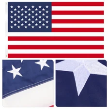 10x15FT Embroidered Large Jumbo Sewn US USA American 50 Stars Premium Nylon Flag