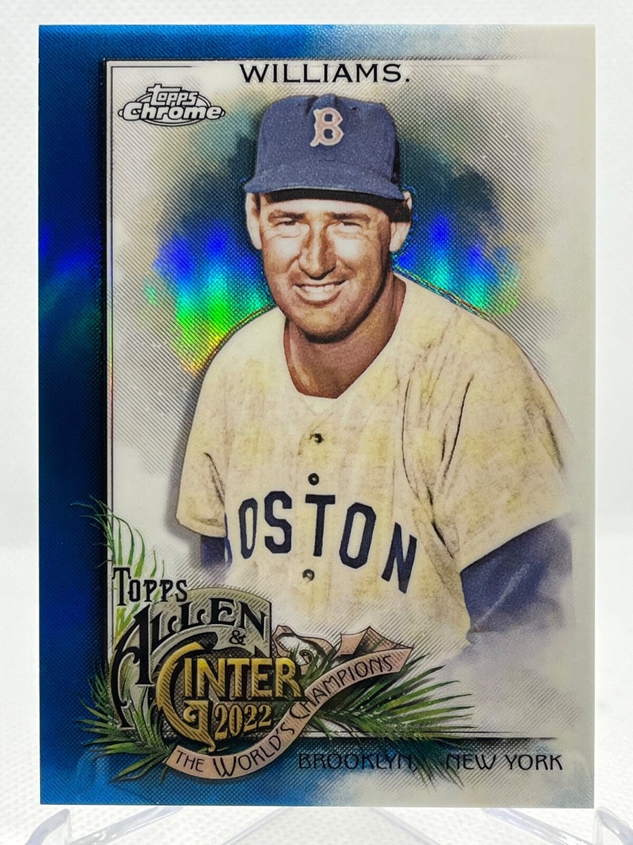 769. Ted Williams 2022 Allen & Ginter Chrome Blue Refractor
