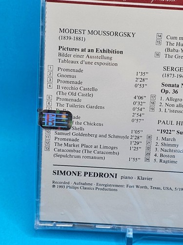Simone Pedroni - Van Cliburn 9th International Piano Competition 1993 CD NEW - Picture 3 of 3