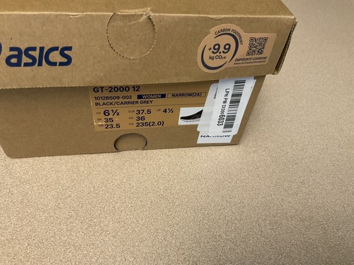 Womens Asics GT 2000 12 Black/Carrier Grey Running Shoes. Size 6.5-2A Narrow. - Picture 8 of 9