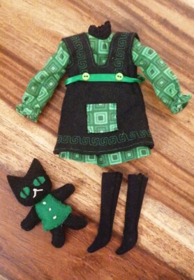 Outfit Pullip Puppe Kawaii Kleid Katze Handmade 