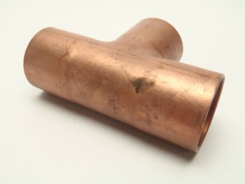 Wrot Copper Tee Fitting 1-1/8" x 1-1/8" x 1-1/8" OD 1" Inch Nominal CxCxC - 第 2/4 張圖片