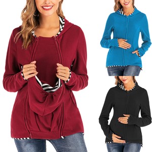 mom and baby hoodie carrier