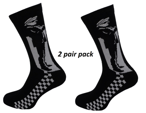 Herren 2 Paar Pack Ska Man 2 Tone Retro Socken - Bild 1 von 2