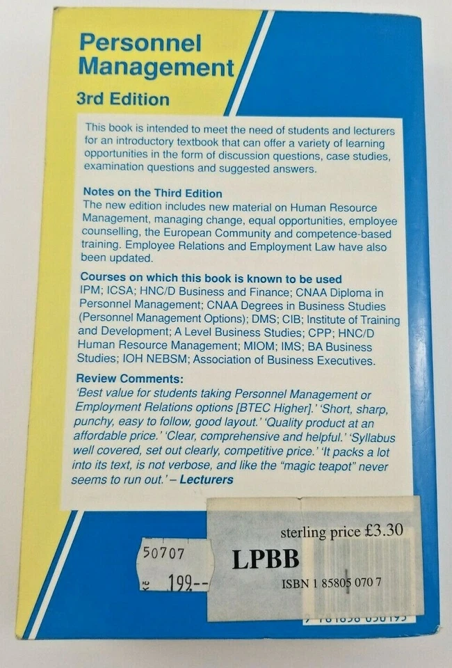 Personnel Management 3rd Edition - Image 2 of 4