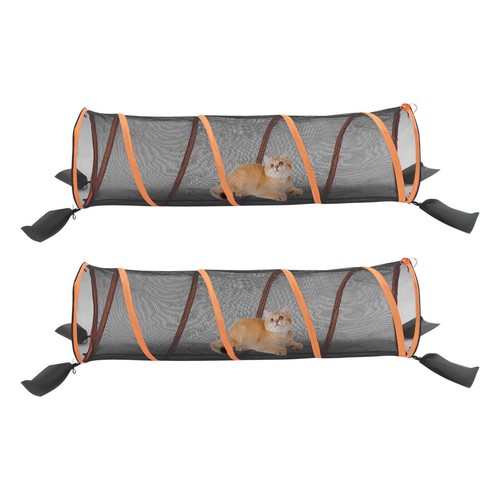 Cat Play Tunnel 2 Packs Cat Play Tunnel for Indoor & Outdoor For Cat Play House - Picture 24 of 24