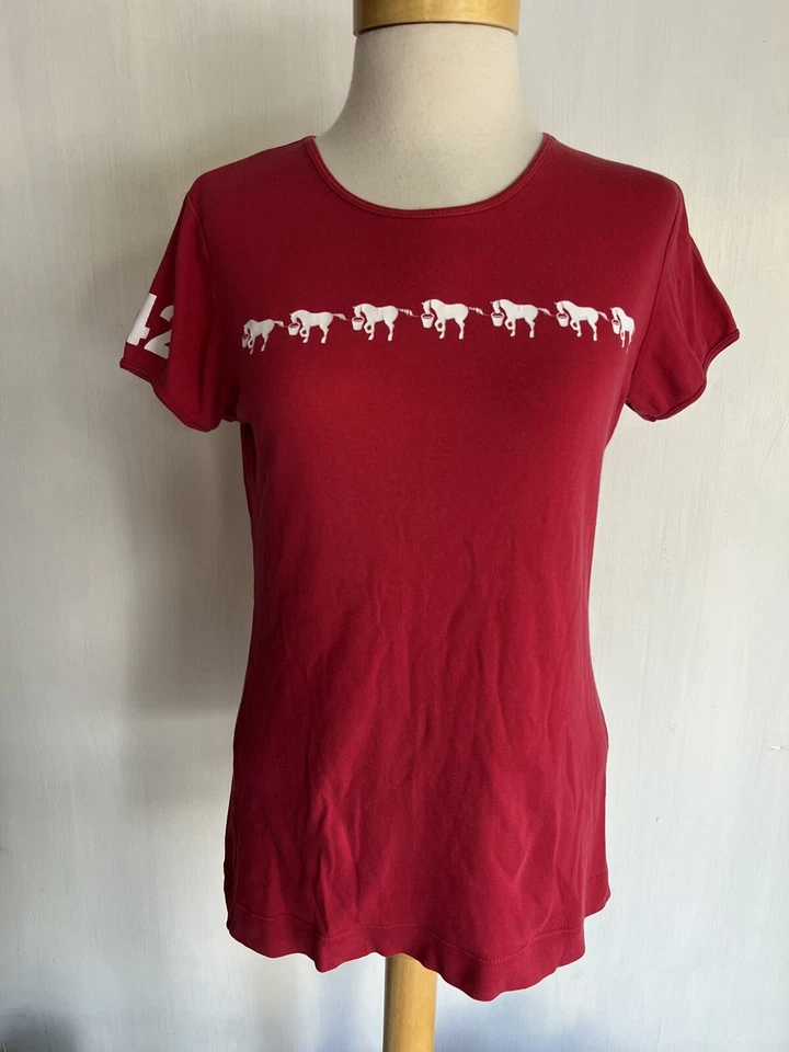 RED BUCKET EQUINE RESCUE Official Women's Horse Volunteer 142 T-Shirt Size Large - Image 2 of 4
