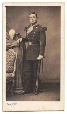 CDV Alte Fotokarte Schule Heiliger Cyr Zweites Kaiserreich Stein Kleine Widmung