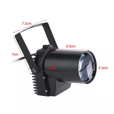 LED Pinspot Punktstrahler Spiegekugel Spot Beam DJ Bühnenlicht Disco Weiß Lighk6