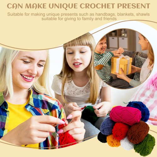 Beginner Crochet Kit Complete Crochet Starter Kit with 8 Yarns Step by DeFui IKI - Picture 8 of 22