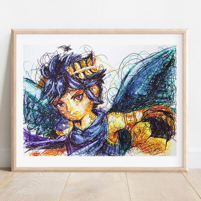 Dark Pit Ballpoint Pen Print, Kid Icarus Art Poster