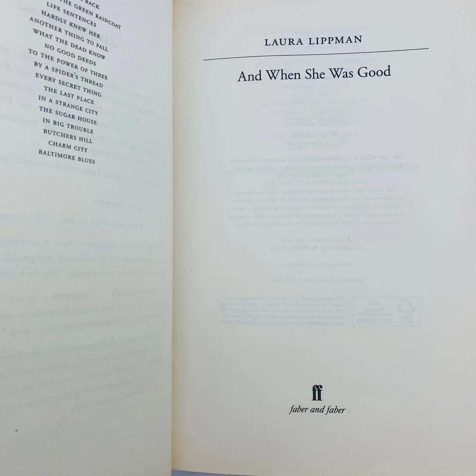 And When She Was Good Crime Thriller Suspense Large Paperback Book Laura Lippman - image 3 of 4
