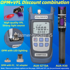 FTTH Fiber Optic Cable Tester Tool Kit Optical Power Meter Visual Fault Locator