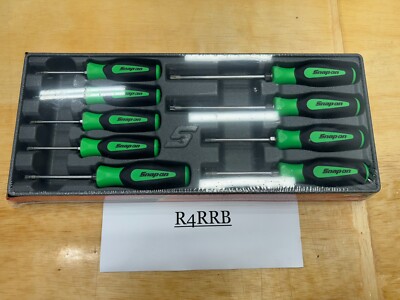 Snap-on Tools NEW 9pc GREEN Soft Grip T8 - T45 TORX Screwdriver