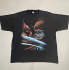 Vintage Mad Engine Marvel T Shirt Mens 2XL Wolverine Deadpool Black X-Men