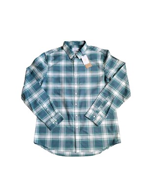 Farah Brewer Slim Fit Kariertes Hemd aus Bio-Baumwolle in Ozeangrün Größe XL UVP 75£