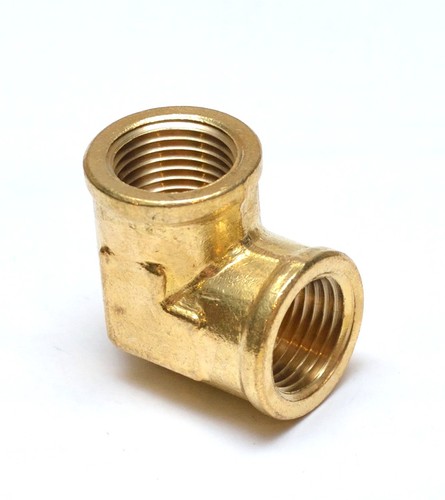 1/2 Npt Female 90 Degree Elbow Pipe Brass Fitting Vacuum Plumbing Water Oil Gas - Picture 7 of 8