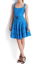 $265 New Womens Lauren Ralph Lauren Faille Cocktail Dress Tropic Royal Blue 4