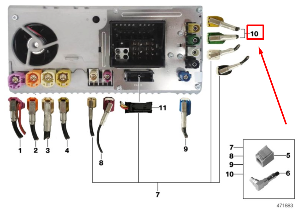 BMW 5 G30 Repair Line Antennen DAB 9374921 61119374921 NEU | eBay 