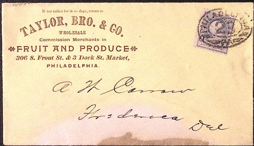c1880s Taylor Bro & Co Fruit & Produce Philadelphia PA Advertising Cover