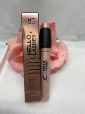 IT Cosmetics Hello Lashes+ Volumizing Lash Loving Mascara-Smudge Proof Blk *New