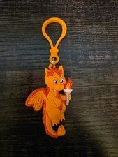 Kids Heart Challenge Keychain Hearty Orange Dragon American Heart Association
