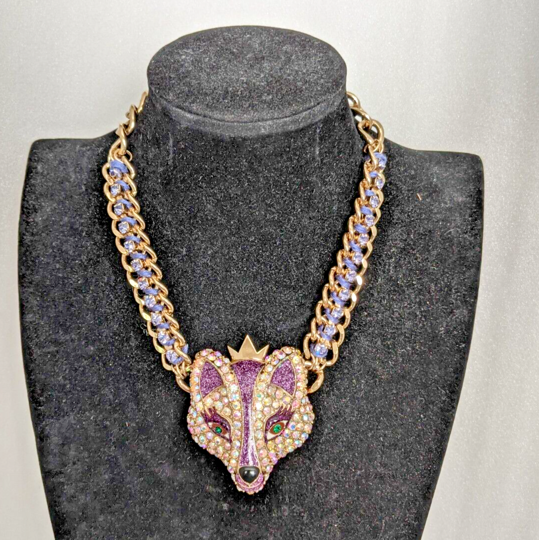 RT. Betsey Johnson Imperial Princess Fox Necklace Purple  display picture 1