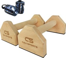 CALI SPORTS Calisthenics Wood Parallettes Bars  Push Up Bar That Cherry