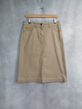 BODEN SKIRT 12 L, SAND COLOURED DENIM  SKIRT. MIDI VGC. CASUAL SKIRT