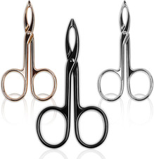Tweezers for Women Facial Hair 3 Pieces Eyebrow Tweezers,Scissor Tweezer for Rem