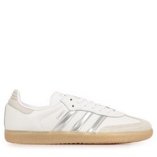 Chaussures Baskets adidas femme Samba Og J Blanc Blanche Cuir Lacets