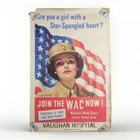 Original WW2 US Women’s Army Corps WAC Star-Spangled Military Recruitment Poster